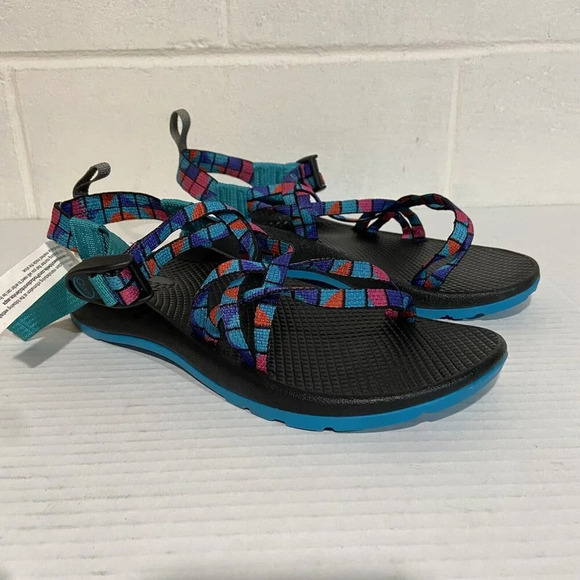 Chaco ZX1 Ecotread Big Kids/Ladies J180264 Break Teal Size 6M - Picture 4 of 10